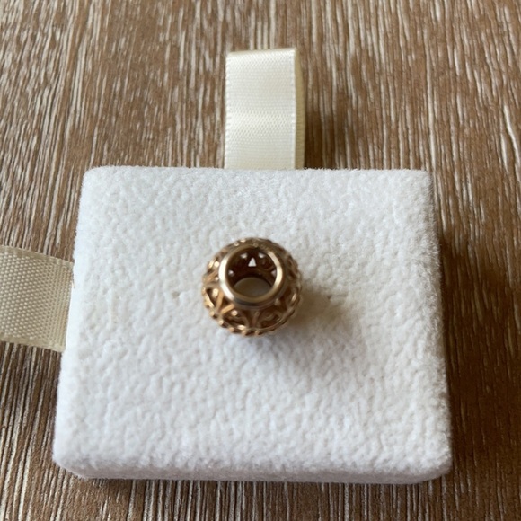 Pandora 14k Yellow Gold Openwork Gilded Cage Bead - Picture 6 of 8